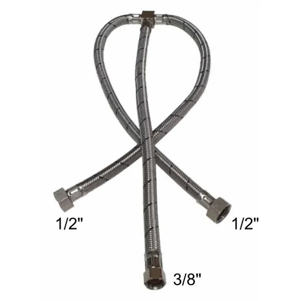 Tubo de abasto 1/2” - 3/8” - 1/2”