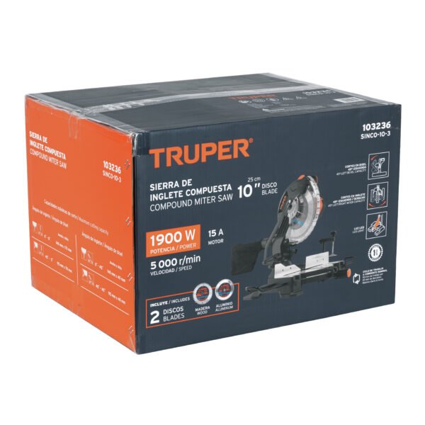 Sierra de ingleteadora 10", 1900W compuesta