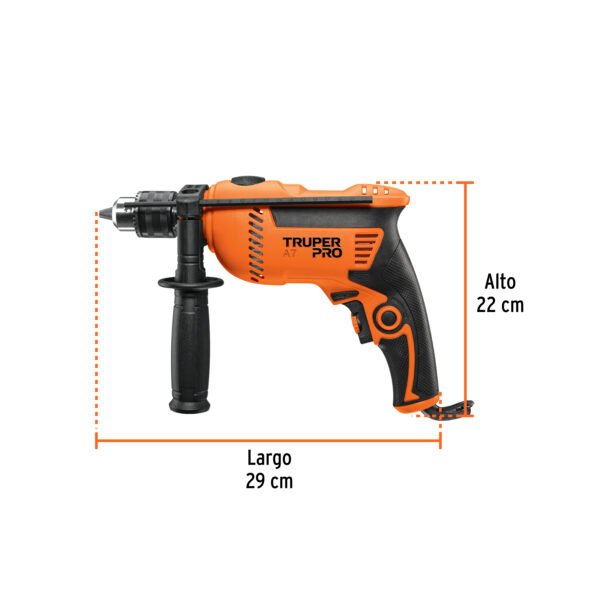 Taladro rotomartillo 1/2", 650W, TRUPER PRO