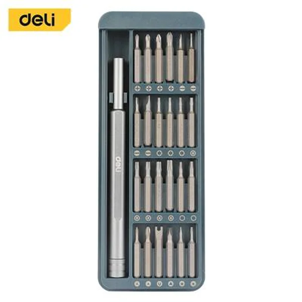 Set De Desatornilladores De Presición 25 Pcs, 1 Conductor, 6 Pcs Phillips, 6 Pcs Planos, 6 Pcs Torx, 6Pcs Variado